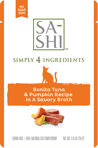 SA-SHI by RAWZ® Aku Tuna and Pumpkin Recipe in Savory Broth 1.76-oz, Wet Cat Food Topper