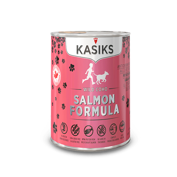 FirstMate Kasiks Wild Caught Coho Salmon Wet Dog Food, Case of 12, 12.2-oz Cans