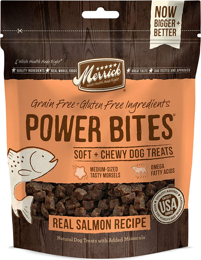 Merrick Power Bites Real Salmon Recipe 6-oz, Dog Treat