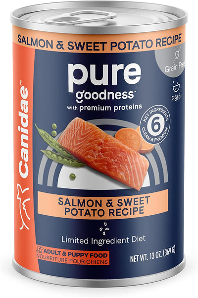 Canidae Pure Salmon & Sweet Potato Recipe 13-oz, Wet Dog Food, Case Of 12