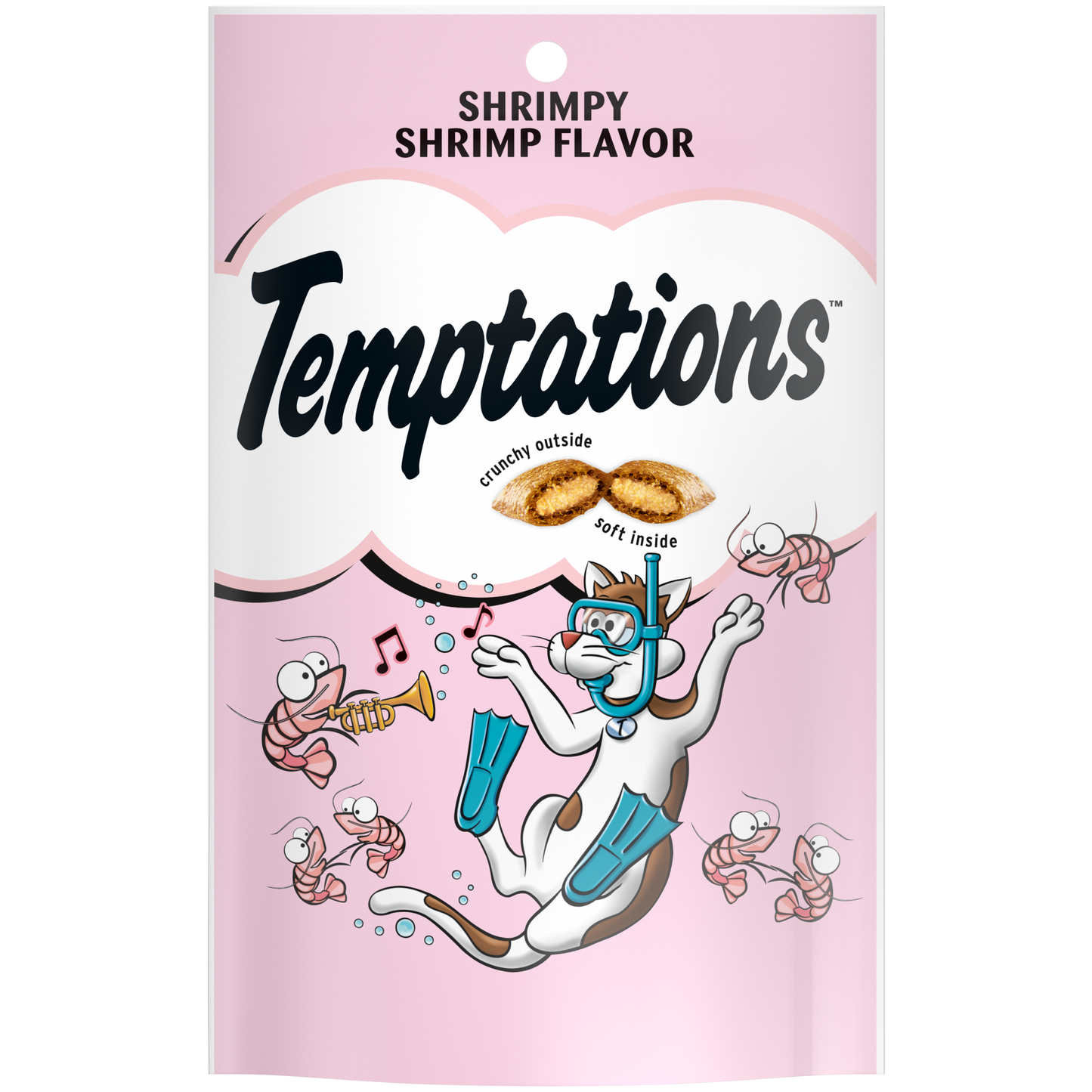 Temptations Shrimpy Shrimp Flavor 3-oz, Cat Treat