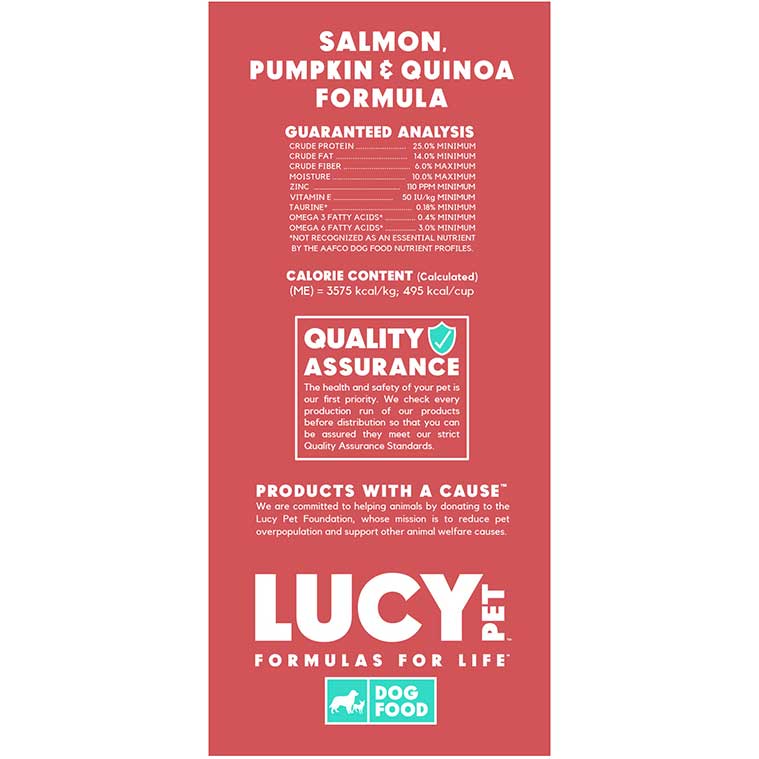 Lucy Pet Salmon, Pumpkin & Quinoa, Dry Dog Food