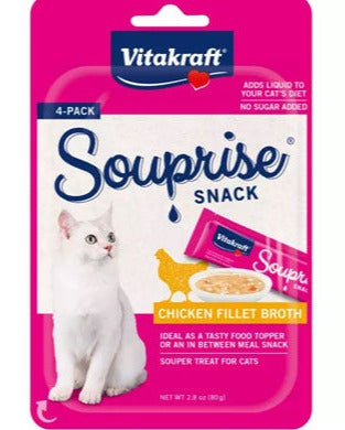 Vitakraft Souprise Snack Chicken Recipe 4-Pack, Cat Treat