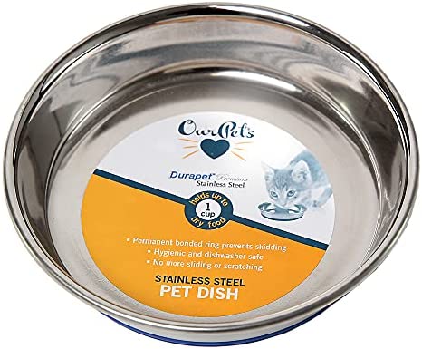 OurPets Durapet Stainless Steel Cat Dish