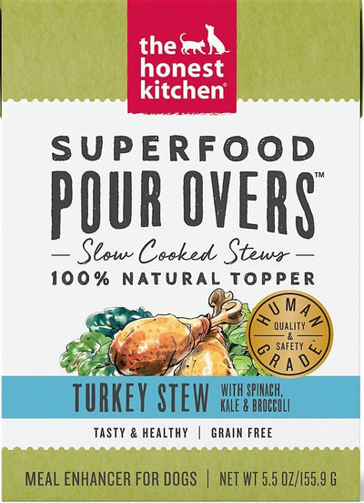 The Honest Kitchen Superfood Pour Overs Turkey Stew 5.5-oz, Dog Food Topper