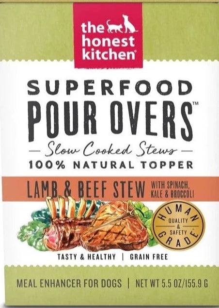 The Honest Kitchen Superfood Pour Overs Lamb & Beef Stew 5.5-oz, Dog Food Topper