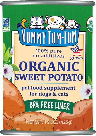 Nummy Tum-Tum Organic Sweet Potato Supplement For Dogs And Cats, 15-oz Can