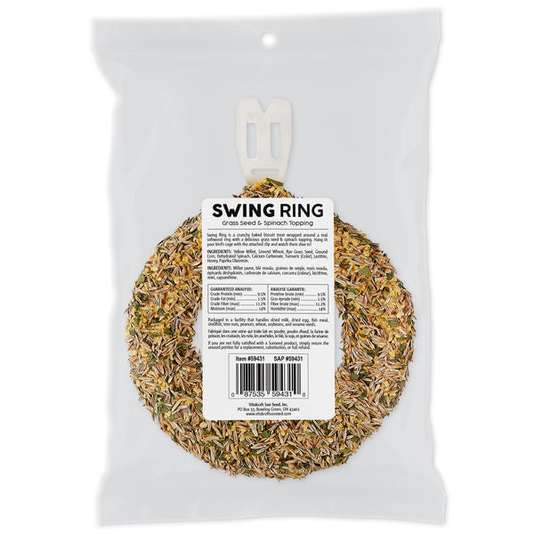 Sunseed Vita Prima Swing Ring Grass Seed & Spinach 2.11-oz, Bird Treat