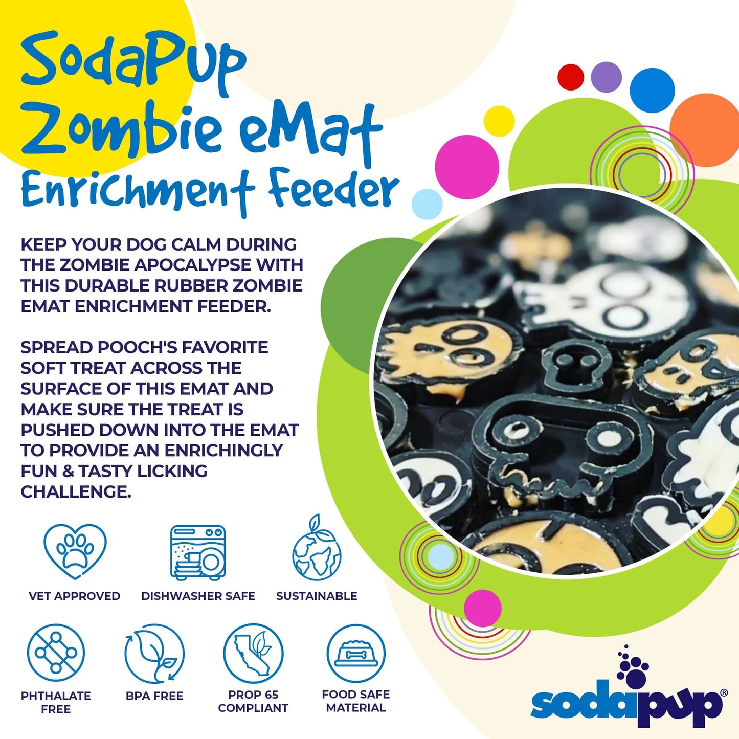 SodaPup Zombie Emat Enrichment Lick Mat For Dogs
