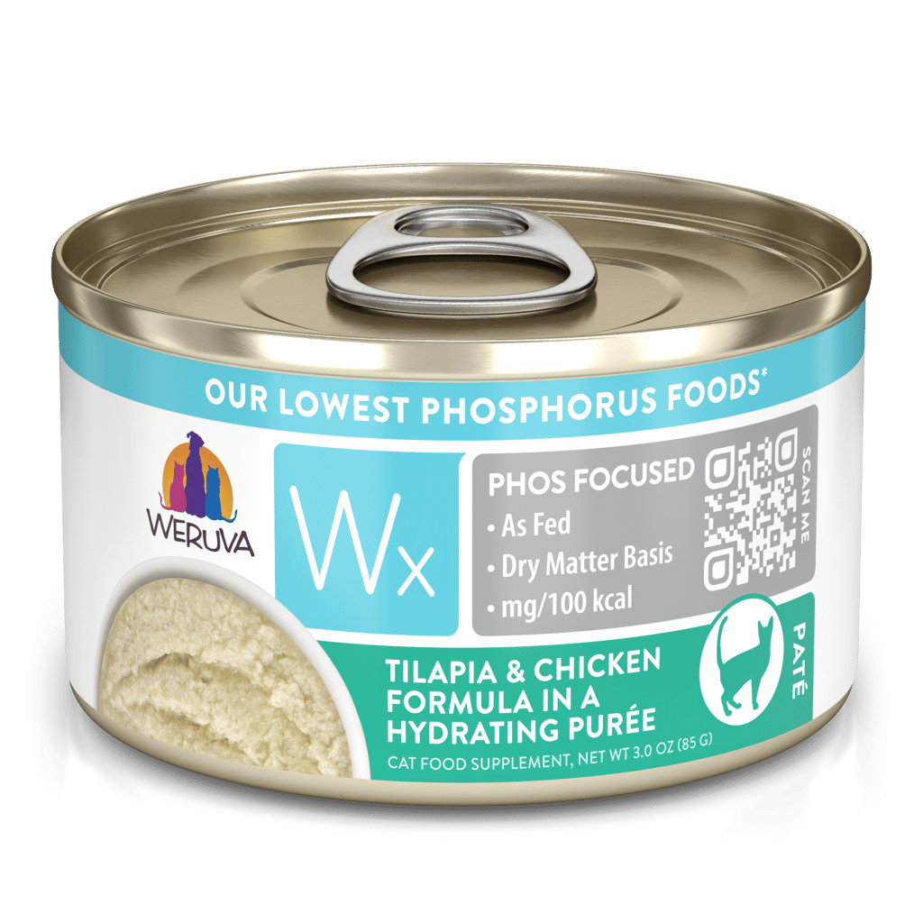 Weruva Wx Phos Focused Tilapia & Chicken Purée 3-oz, Wet Cat Food, Case Of 12