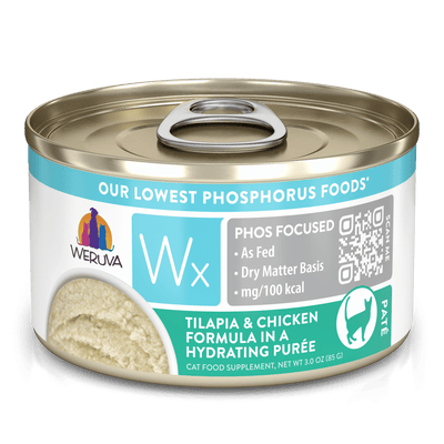 Weruva Wx Phos Focused Tilapia & Chicken In A Hydrating Purée 3-oz, Wet Cat Food, Case Of 12
