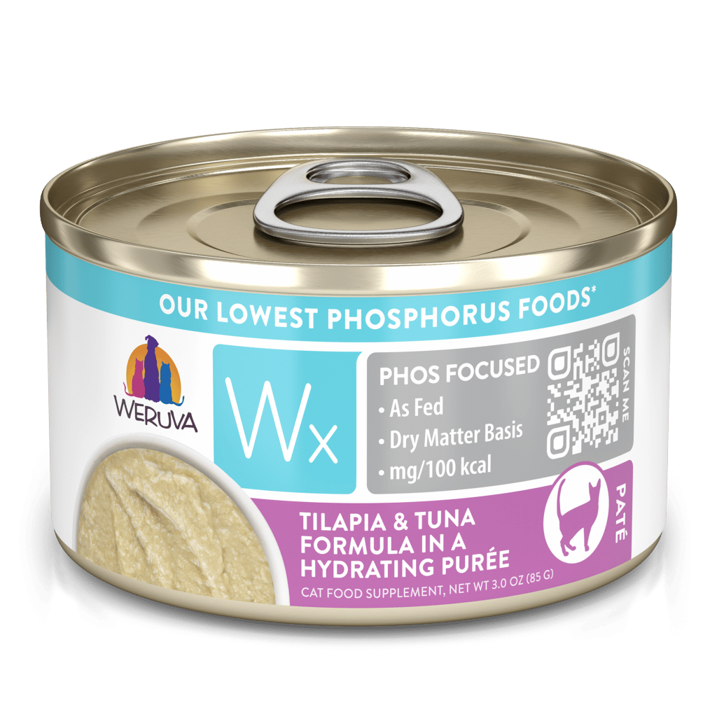 Weruva Wx Phos Focused Tilapia & Tuna In A Hydrating Purée 3-oz, Wet Cat Food, Case Of 12