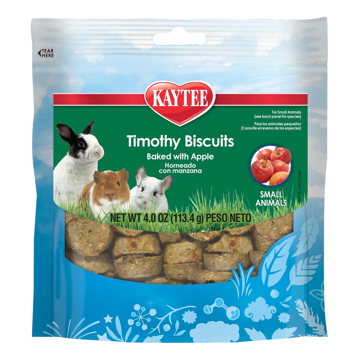 Kaytee Timothy Biscuits Baked Apple Treat For Small Animals, 4-oz Bag