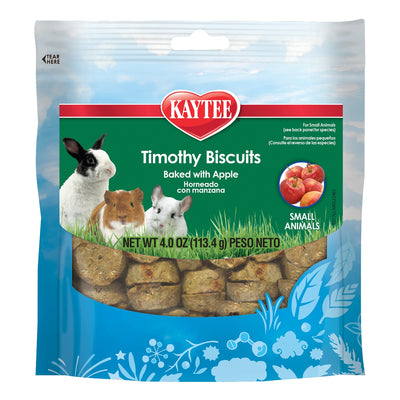Kaytee Timothy Biscuits Baked Apple Treat For Small Animals, 4-oz Bag
