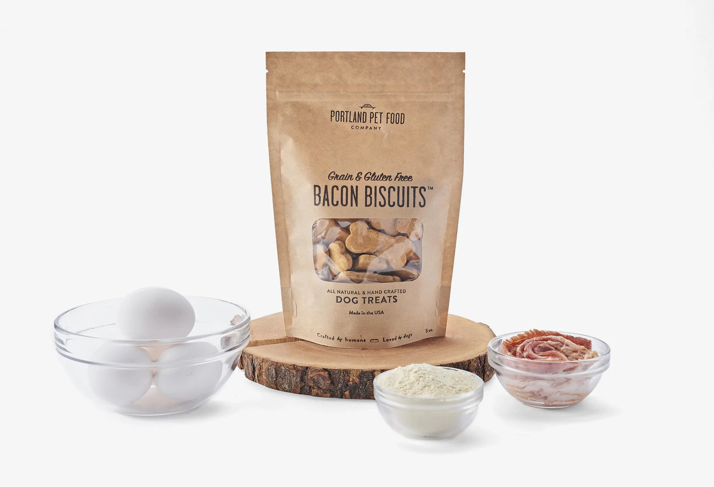Portland Pet Food Company Grain-Free Bacon Biscuit 5-oz, Dog Treat