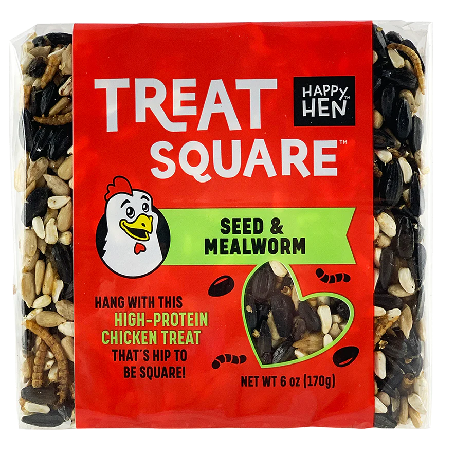 Happy Hen Treats Square With Seeds And Mealworms, Poultry Treat