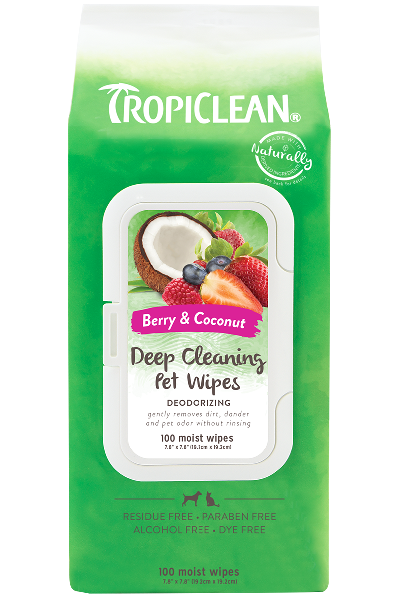 Tropiclean Deep Cleaning Wipes For Dogs And Cats, 100-Count