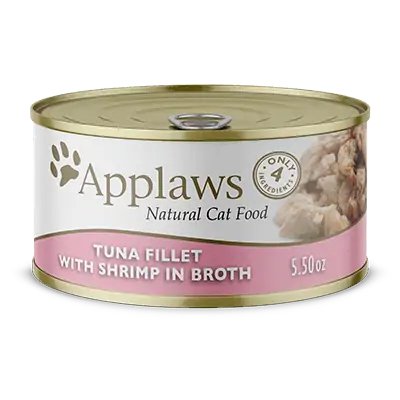Applaws Tuna With Shrimp In Broth, Wet Cat Food, Case Of 24