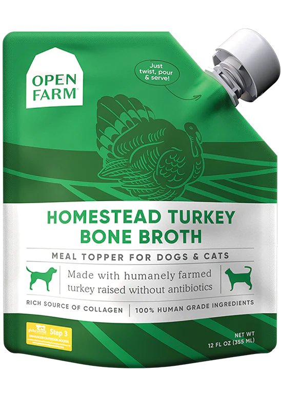 Open Farm Turkey Bone Broth Topper For Dogs And Cats