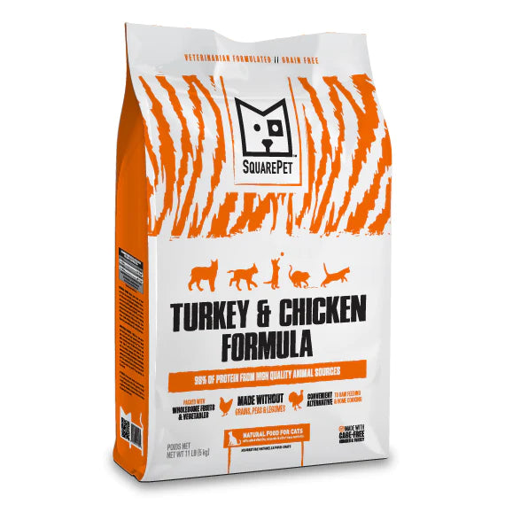 SquarePet Turkey And Chicken Formula 4-lb, Dry Cat Food