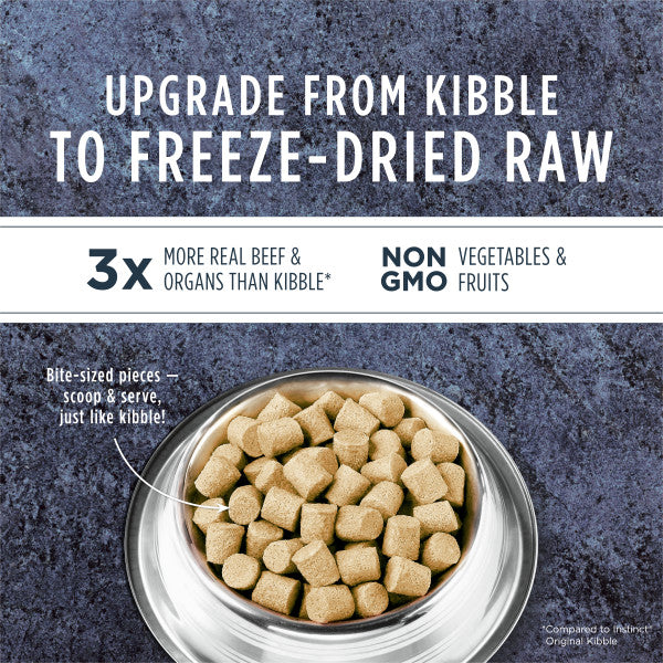 Instinct kibble and raw dog outlet food