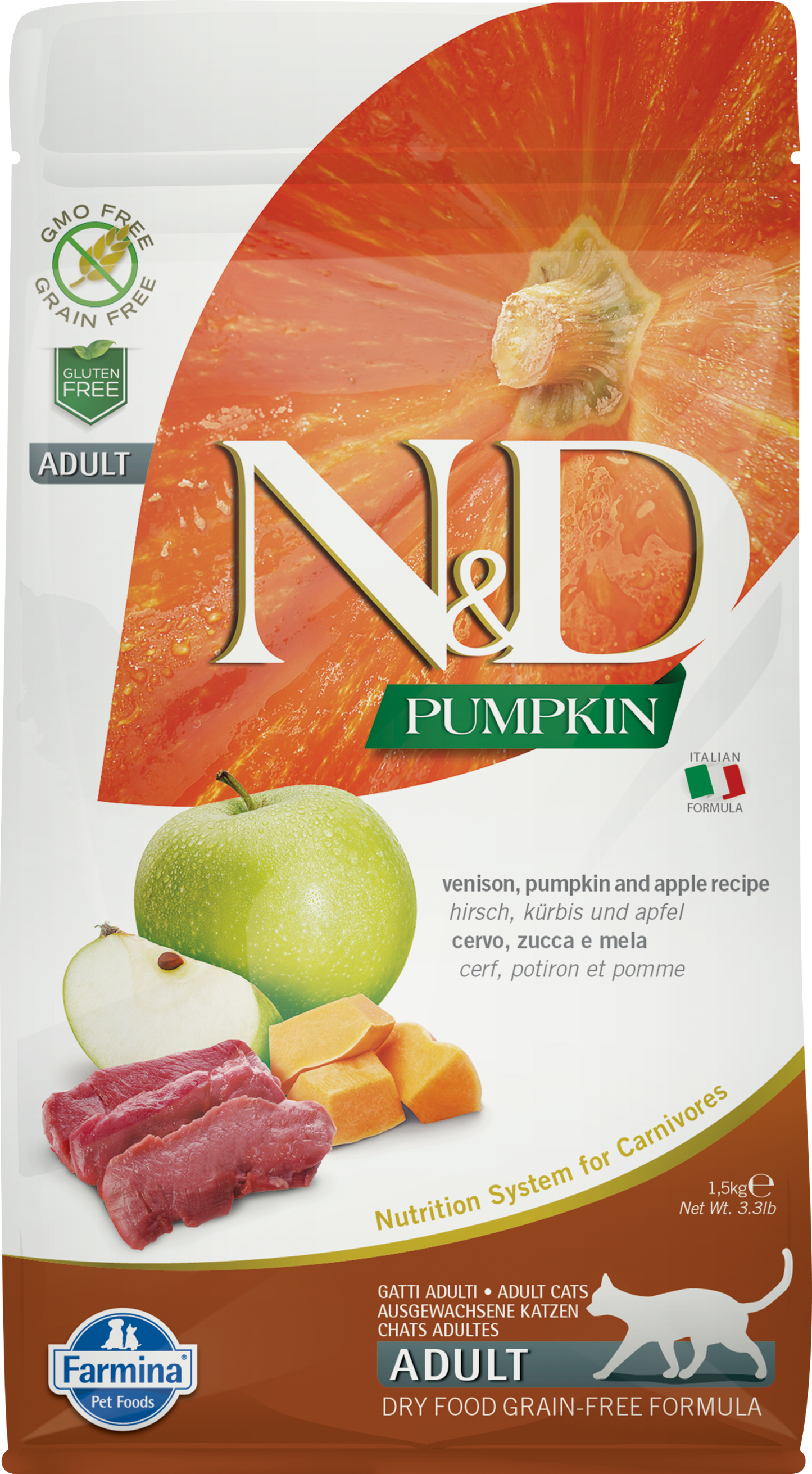 Farmina N&D Pumpkin Venison & Apple Dry Cat Food