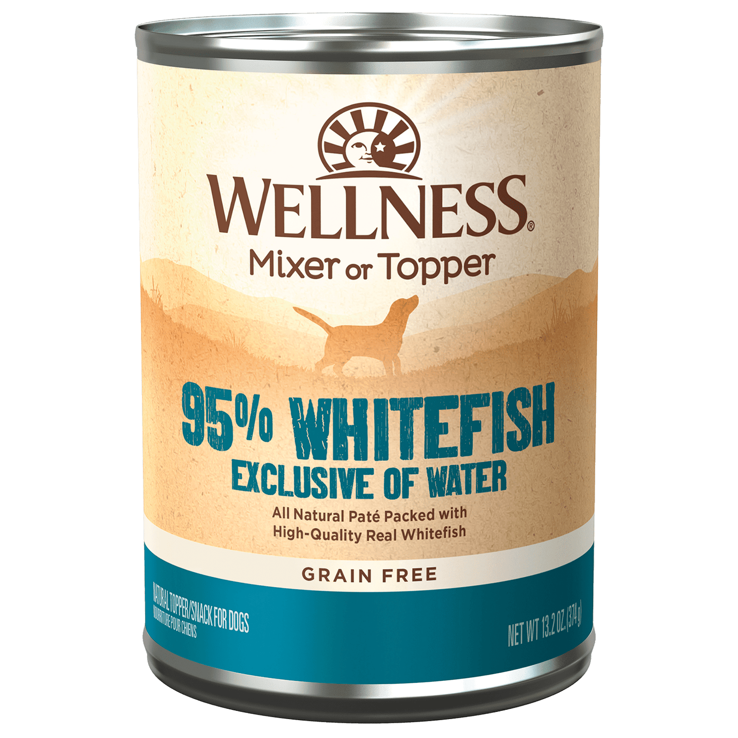 Wellness 95% Whitefish Mixer or Topper, Wet Dog Food Topper, 13.2-oz Case fo 12