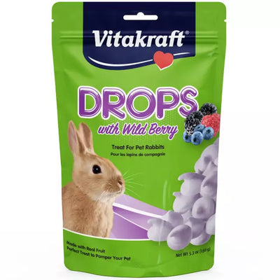 Vitakraft Drops With Wild Berry 5.3-oz, Rabbit Treat