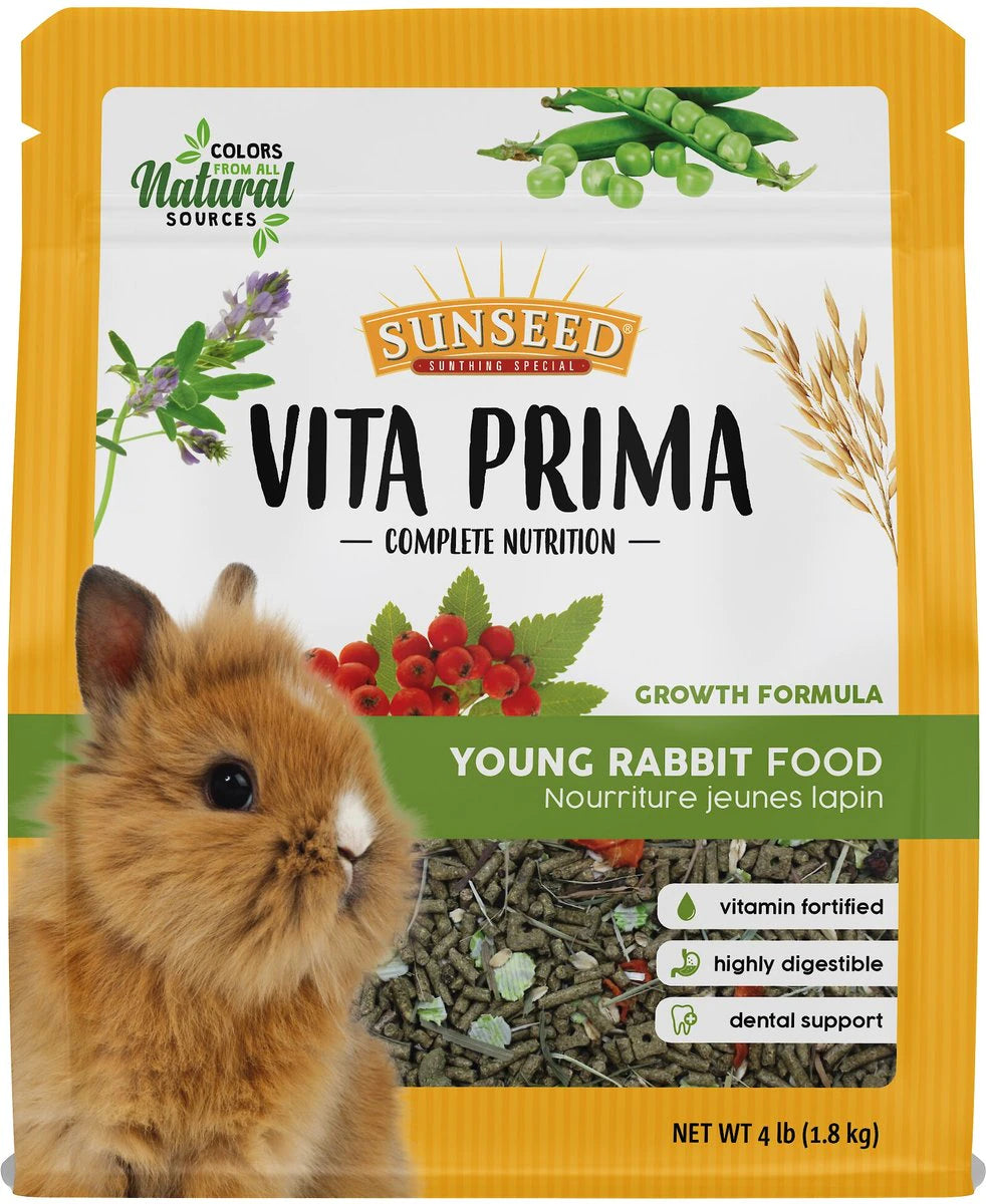 Vitakraft Sunseed Vita Prima Young Rabbit Food, 4-lb Bag